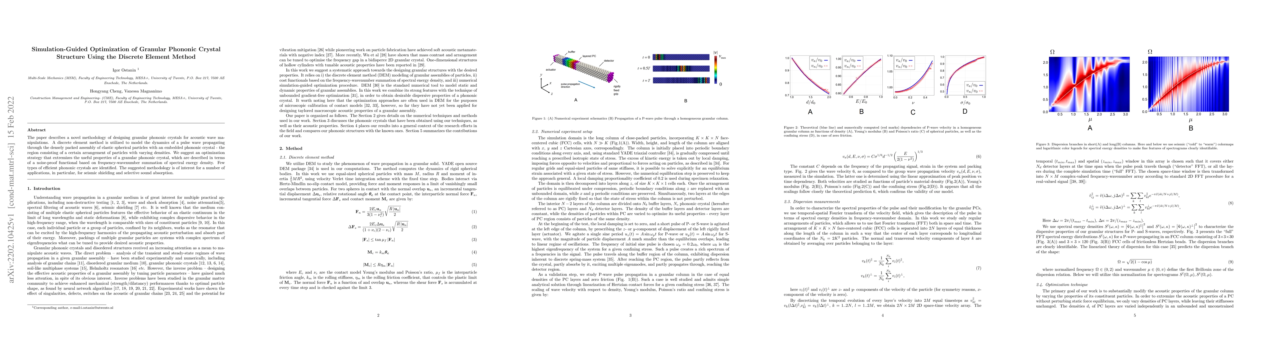 Thumbnail for Simulation-Guided Optimization of Granular Phononic Crystal Structure
  Using the Discrete Element Method