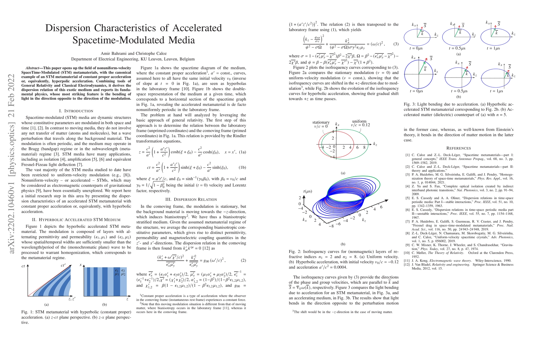 Thumbnail for Dispersion Characteristics of Accelerated Spacetime-Modulated Media