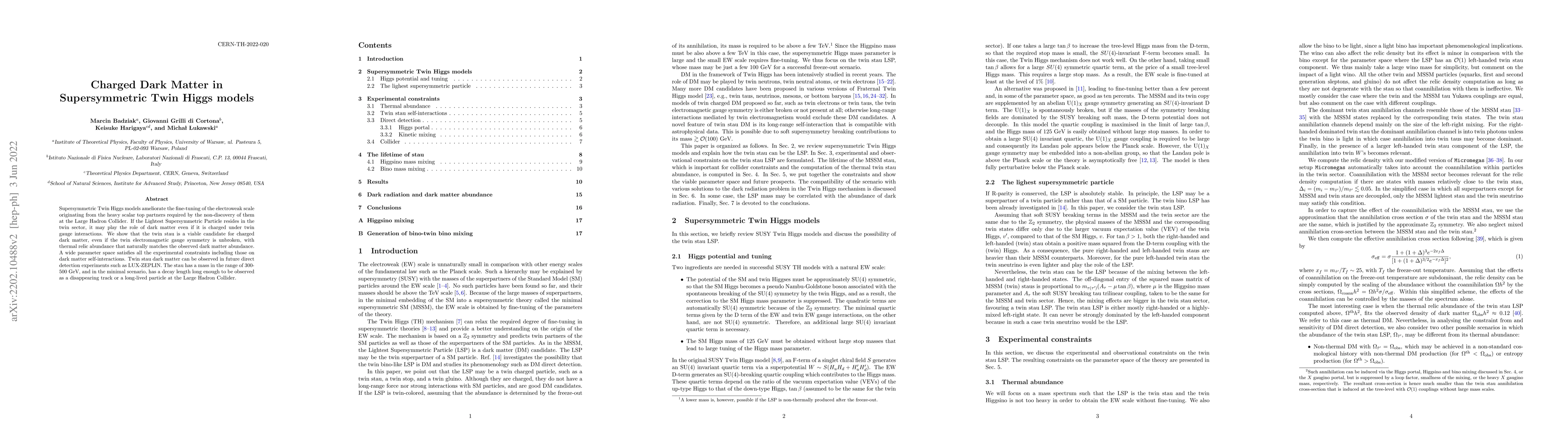 Thumbnail for Charged Dark Matter in Supersymmetric Twin Higgs models