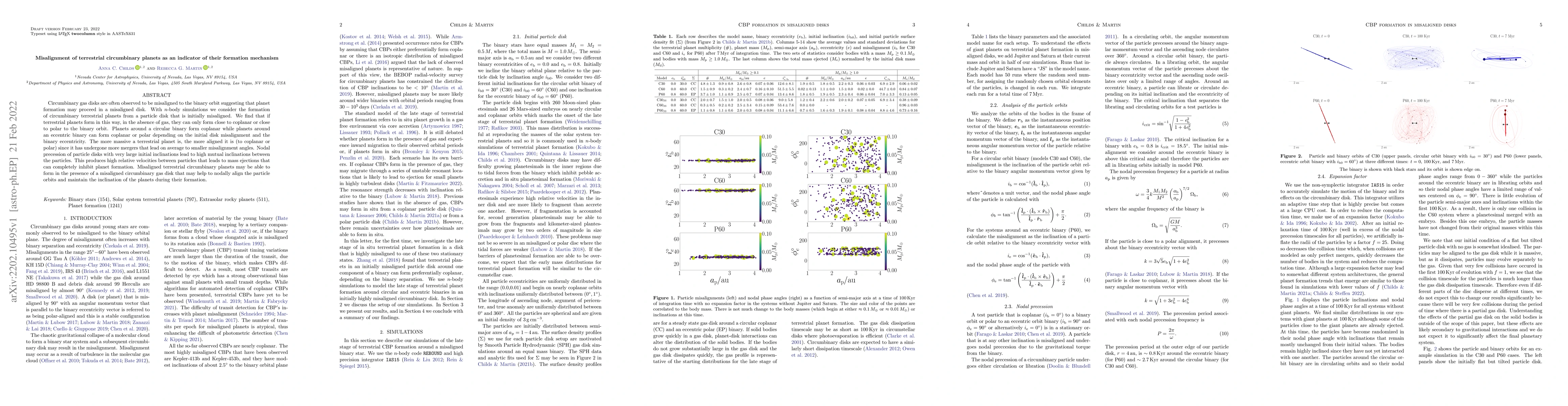 Thumbnail for Misalignment of terrestrial circumbinary planets as an indicator of
  their formation mechanism