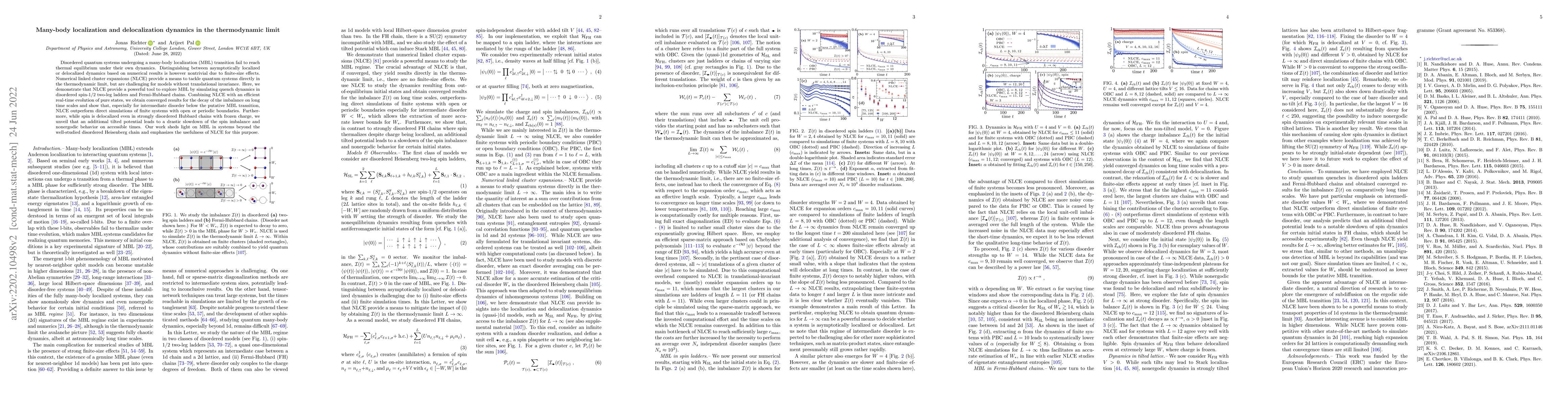 Thumbnail for Many-body localization and delocalization dynamics in the thermodynamic
  limit