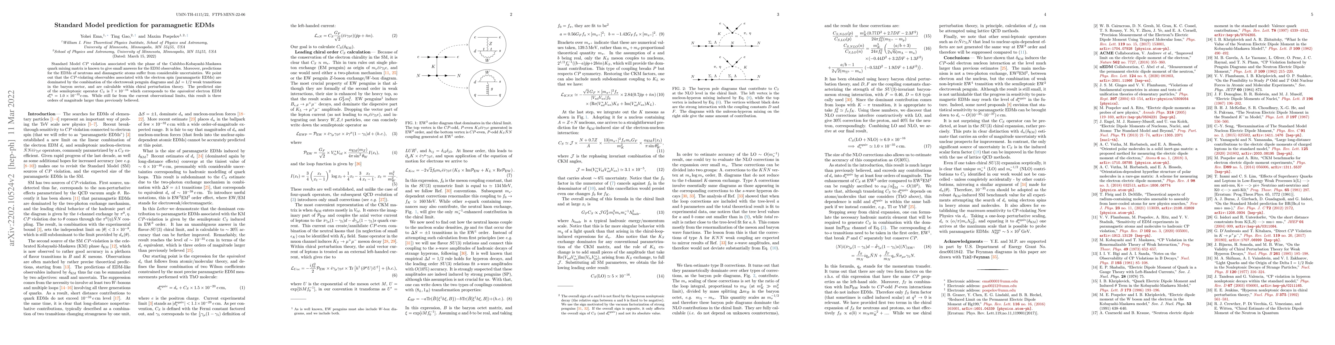 Thumbnail for Standard Model prediction for paramagnetic EDMs