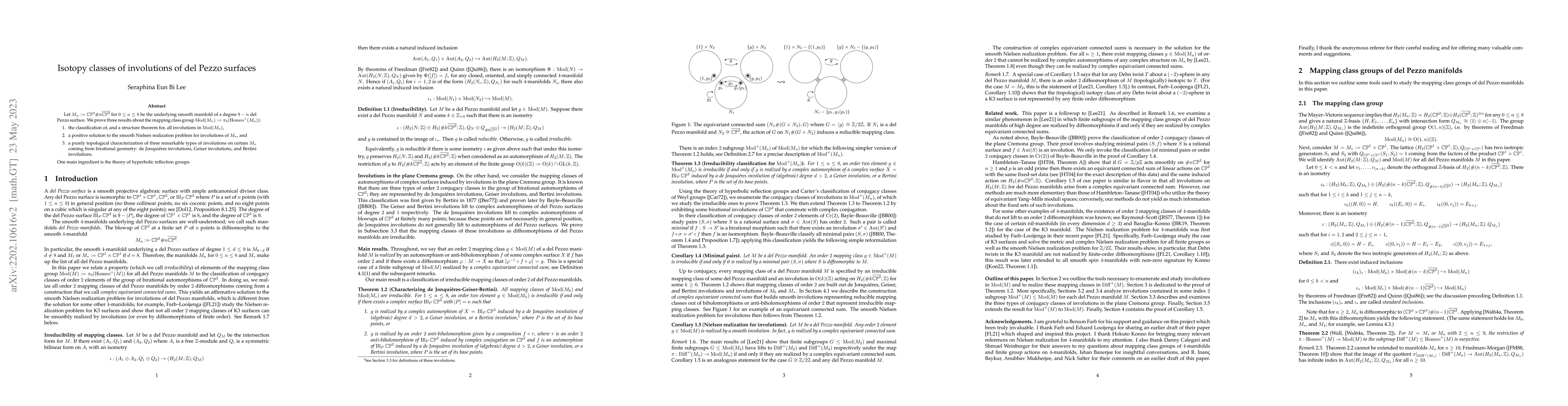 Thumbnail for Isotopy classes of involutions of del Pezzo surfaces