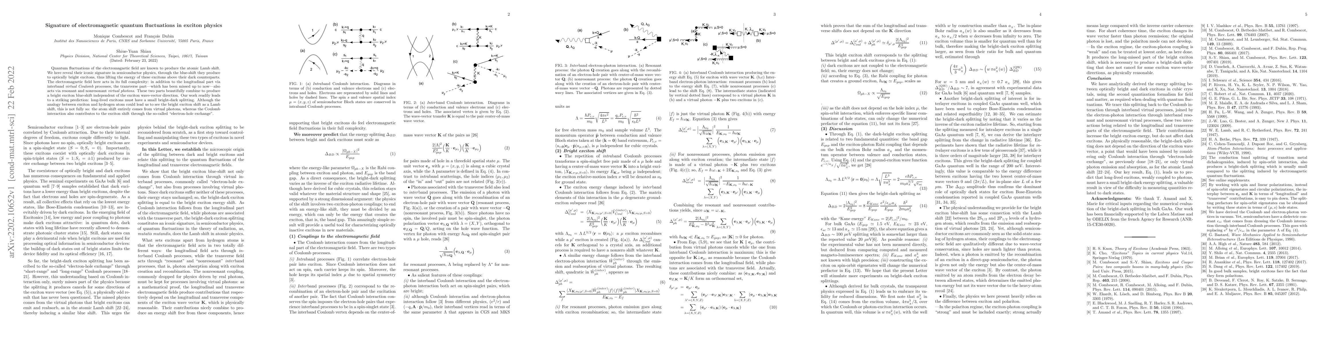Thumbnail for Signature of electromagnetic quantum fluctuations in exciton physics
