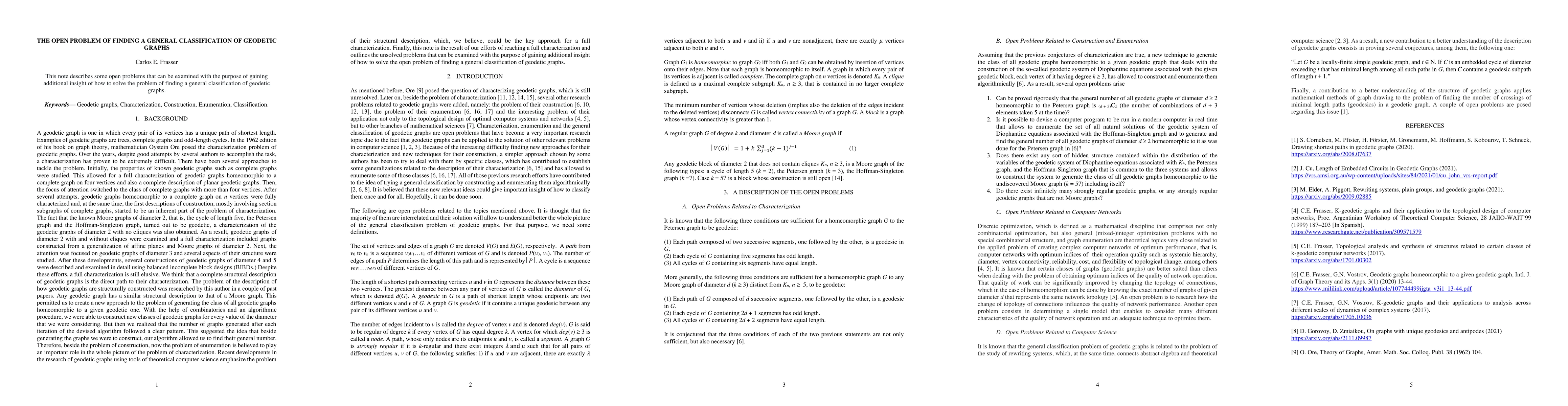 Thumbnail for The Open Problem of Finding a General Classification of Geodetic Graphs