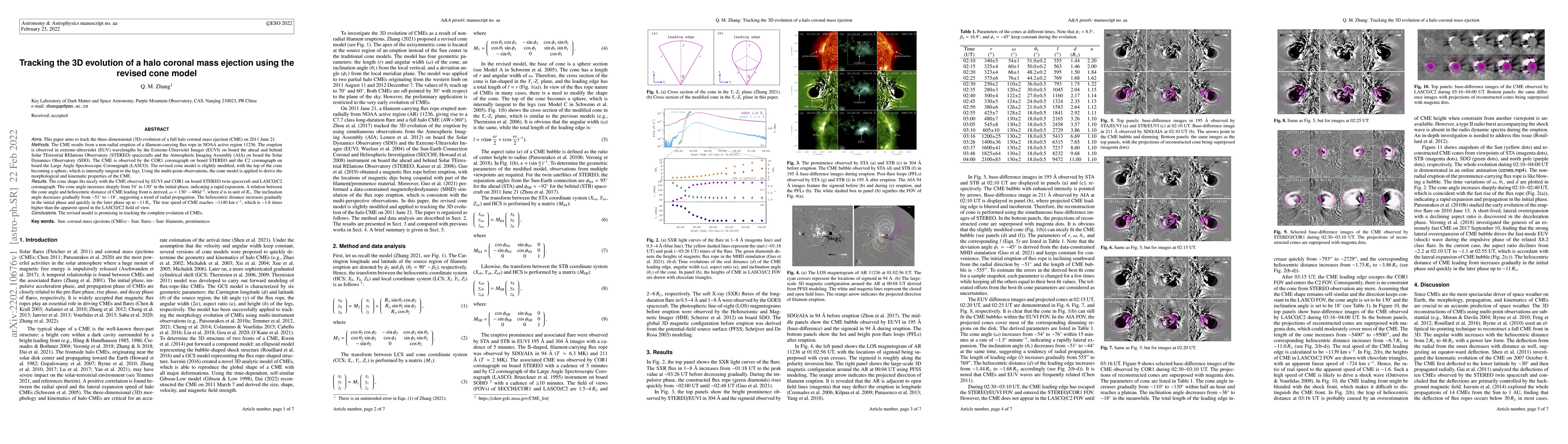 Thumbnail for Tracking the 3D evolution of a halo coronal mass ejection using the
  revised cone model
