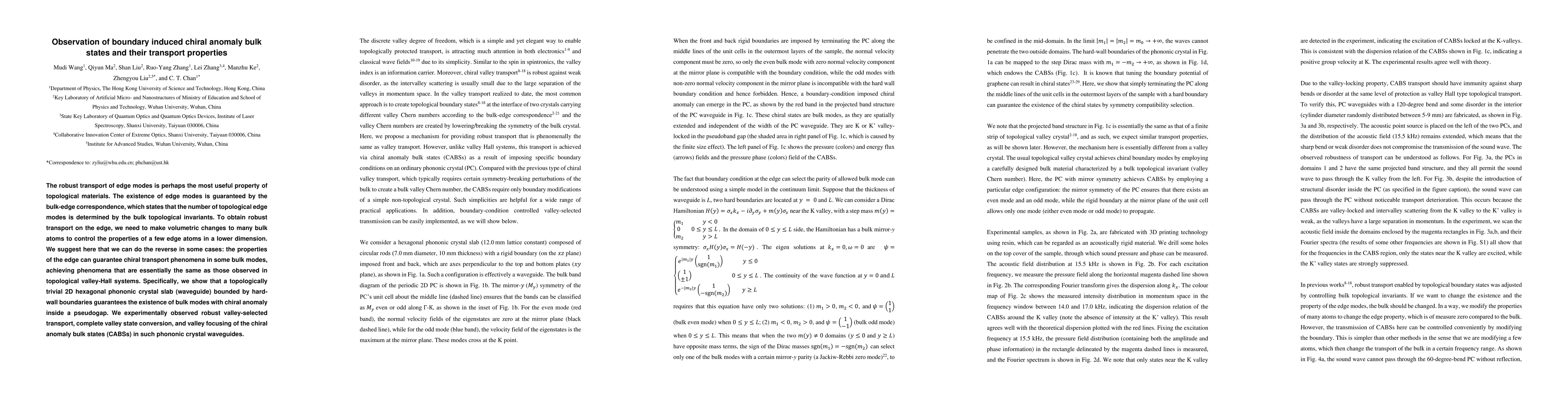 Thumbnail for Observation of boundary induced chiral anomaly bulk states and their
  transport properties