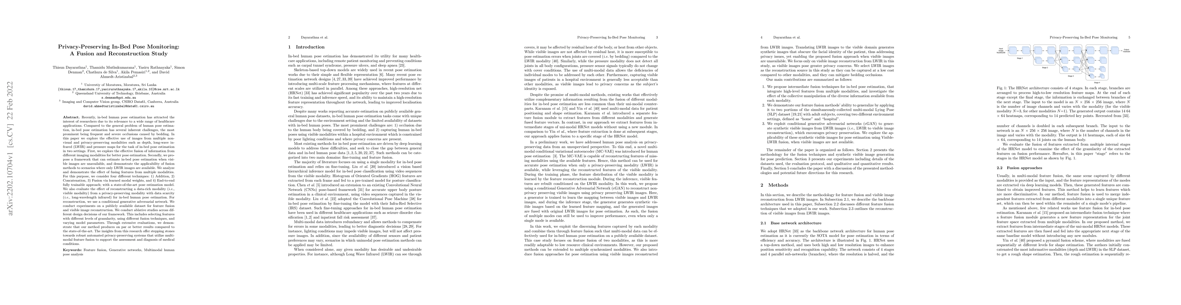 Thumbnail for Privacy-Preserving In-Bed Pose Monitoring: A Fusion and Reconstruction
  Study
