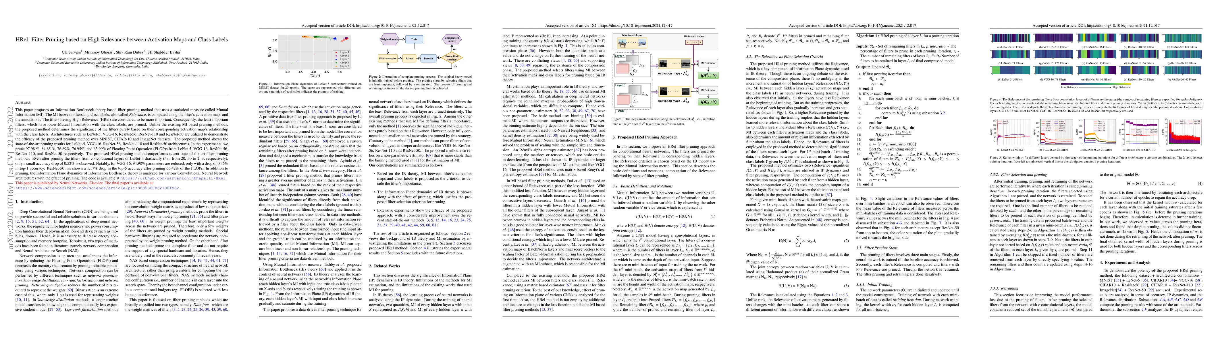 Thumbnail for HRel: Filter Pruning based on High Relevance between Activation Maps and
  Class Labels