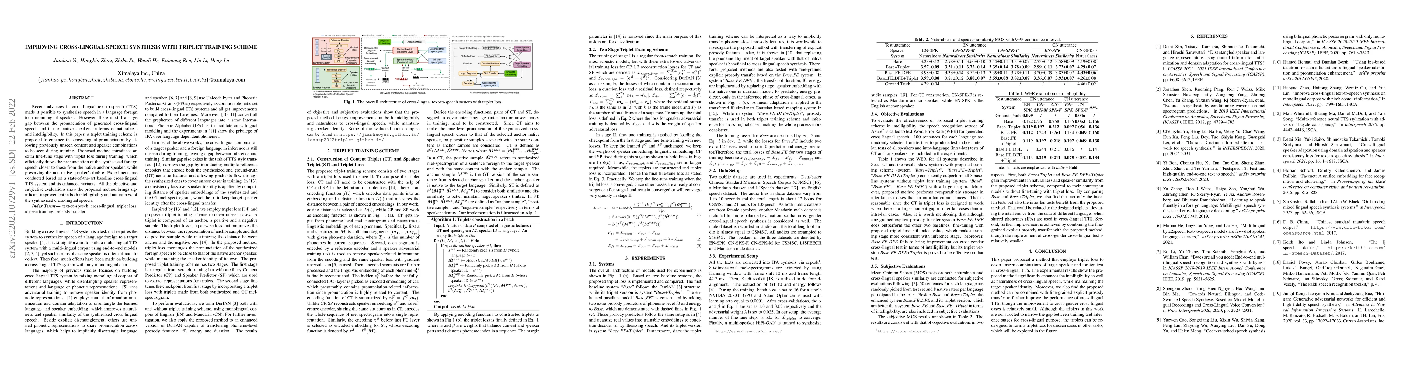 Thumbnail for Improving Cross-lingual Speech Synthesis with Triplet Training Scheme