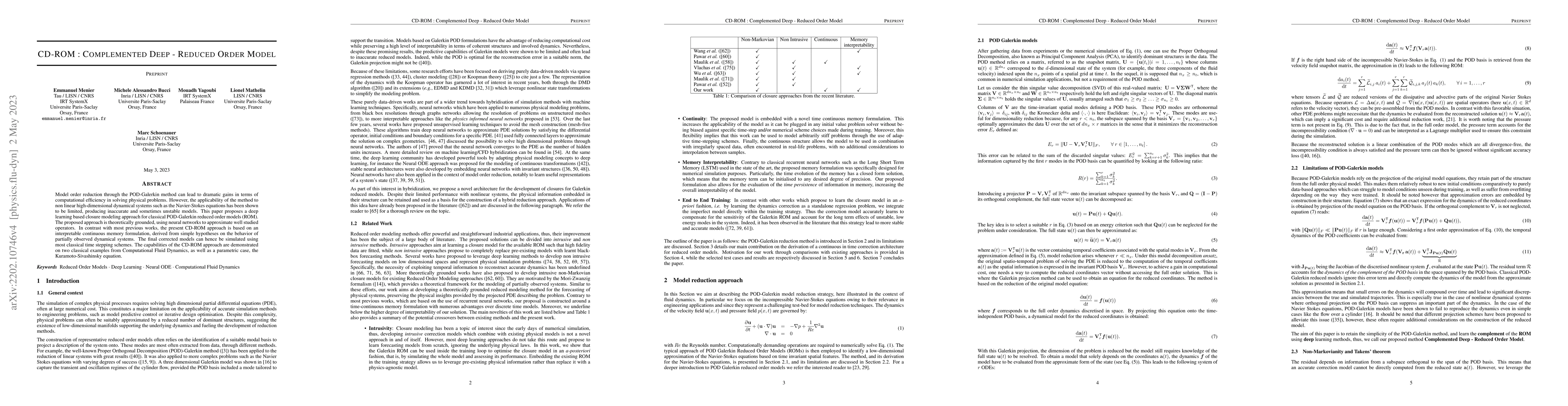 Thumbnail for CD-ROM: Complemented Deep-Reduced Order Model