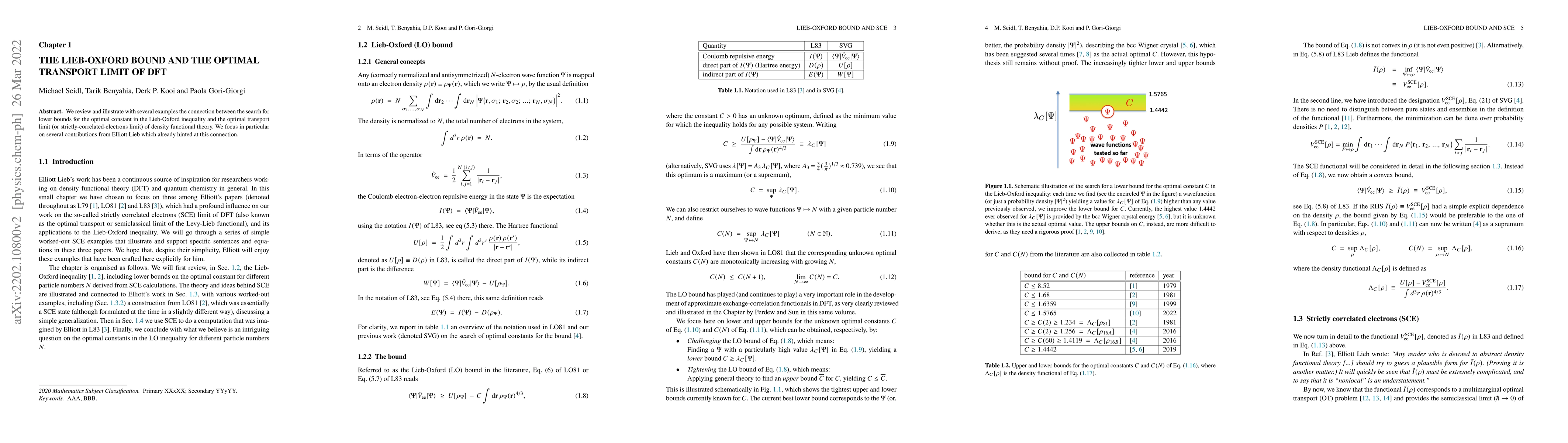 Thumbnail for The Lieb-Oxford bound and the optimal transport limit of DFT