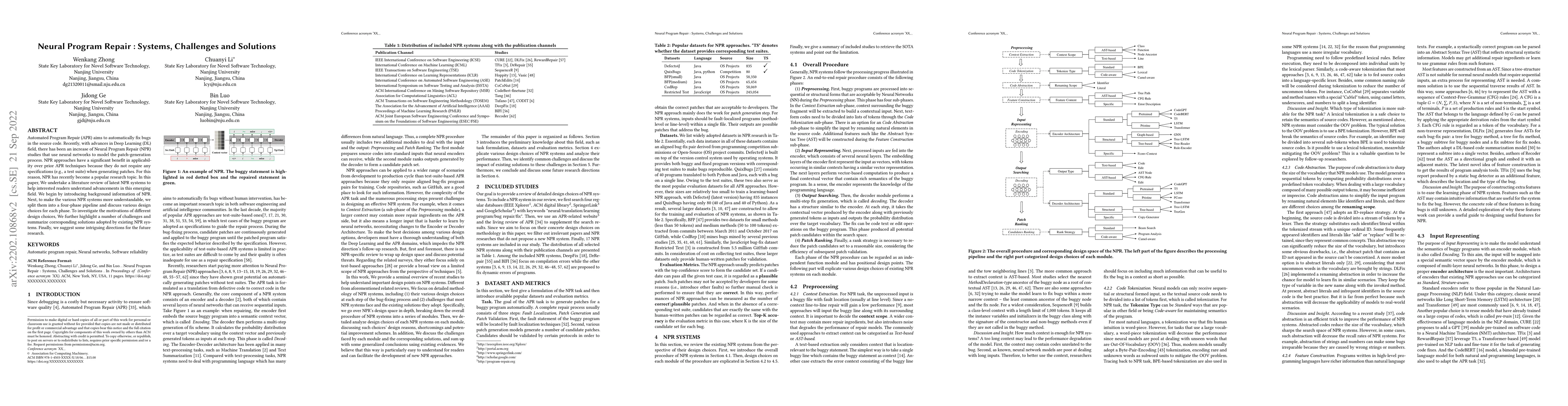 Thumbnail for Neural Program Repair: Systems, Challenges and Solutions