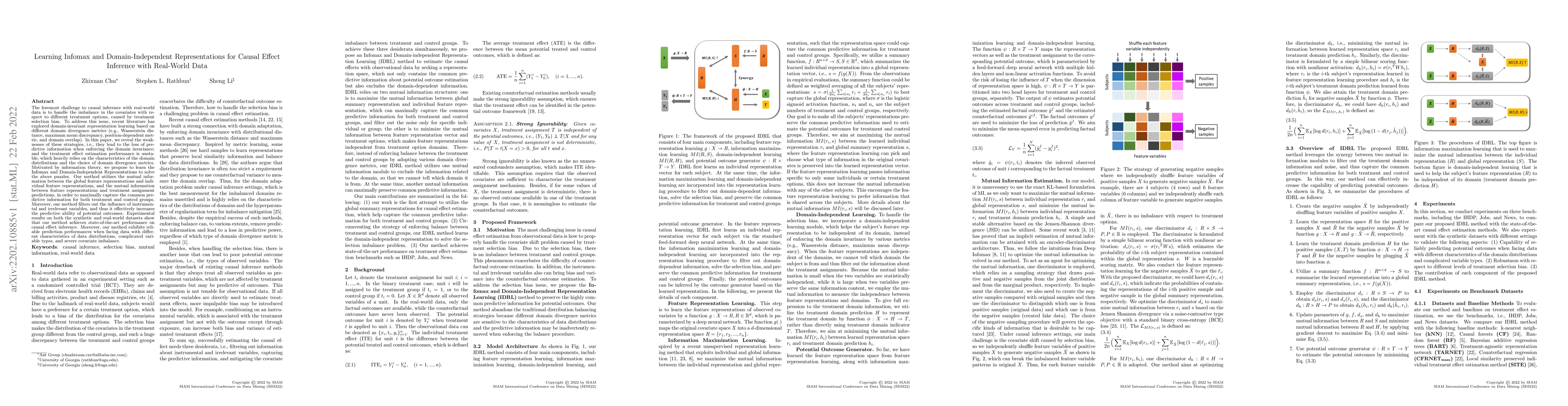 Thumbnail for Learning Infomax and Domain-Independent Representations for Causal
  Effect Inference with Real-World Data