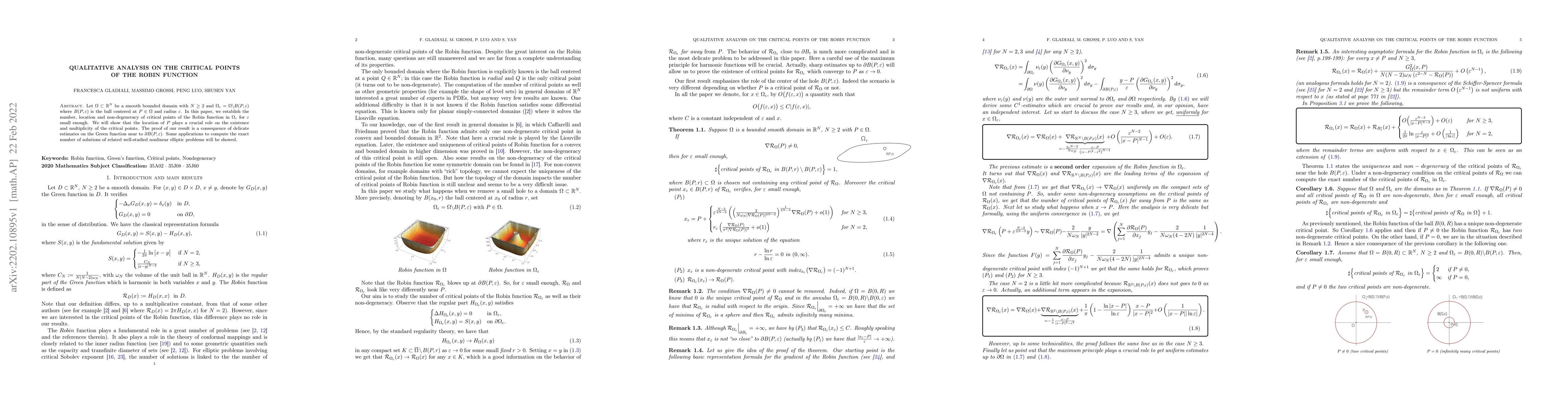 Thumbnail for Qualitative analysis on the critical points of the Robin function