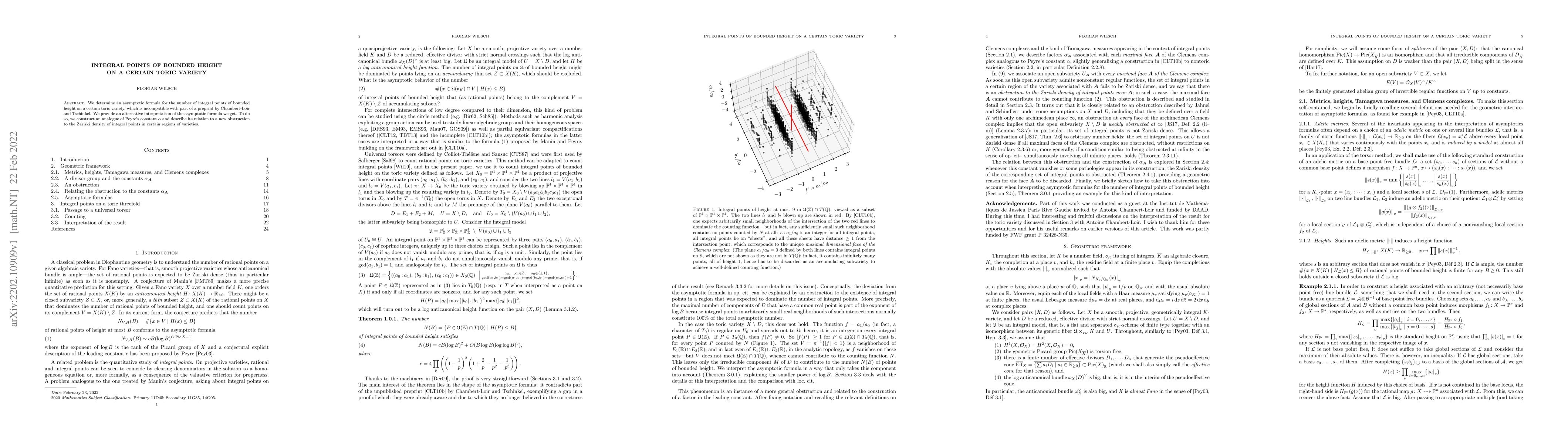 Thumbnail for Integral points of bounded height on a certain toric variety