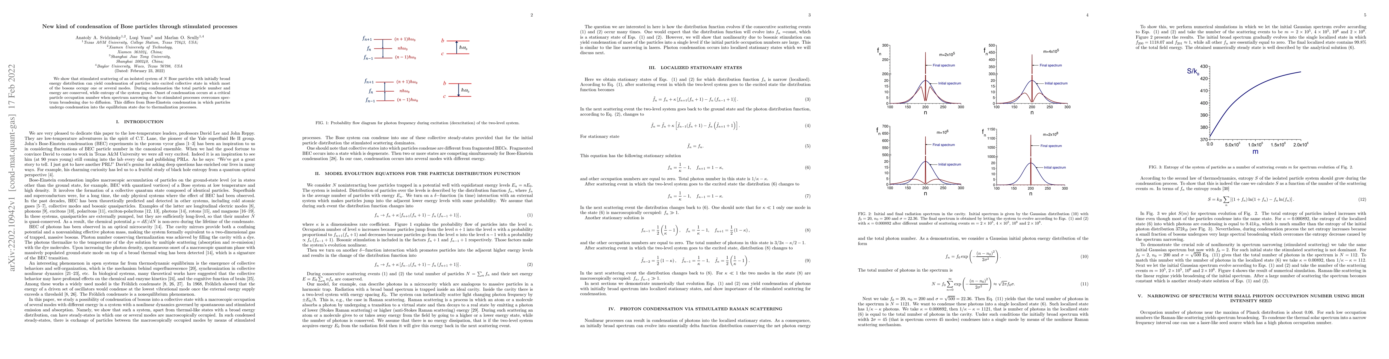 Thumbnail for New kind of condensation of Bose particles through stimulated processes