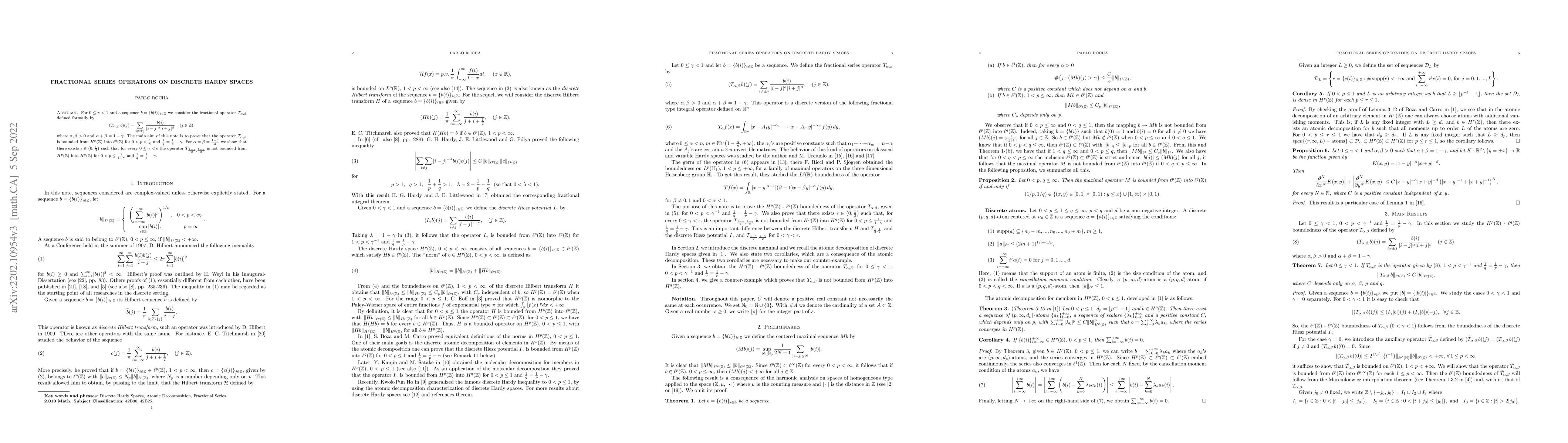Thumbnail for Fractional series operators on discrete Hardy spaces