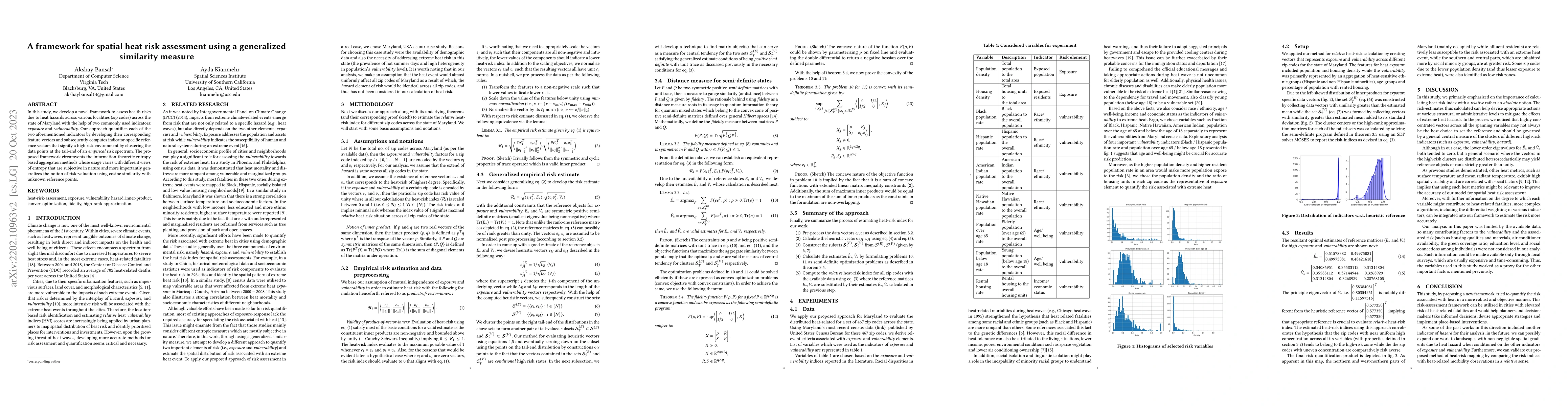 Thumbnail for A framework for spatial heat risk assessment using a generalized
  similarity measure