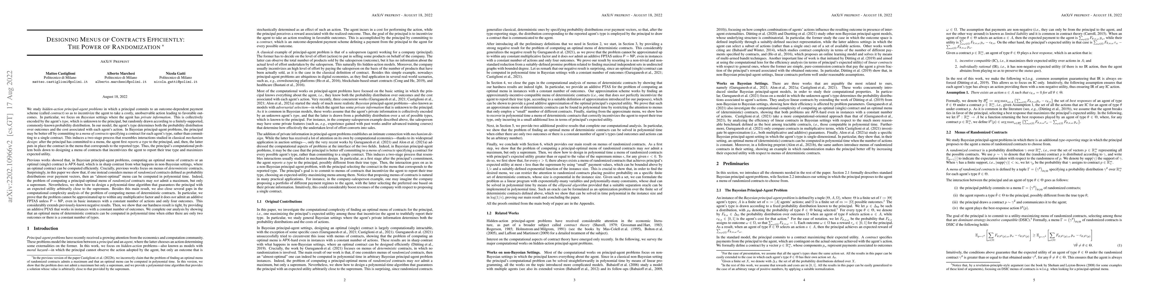 Thumbnail for Designing Menus of Contracts Efficiently: The Power of Randomization