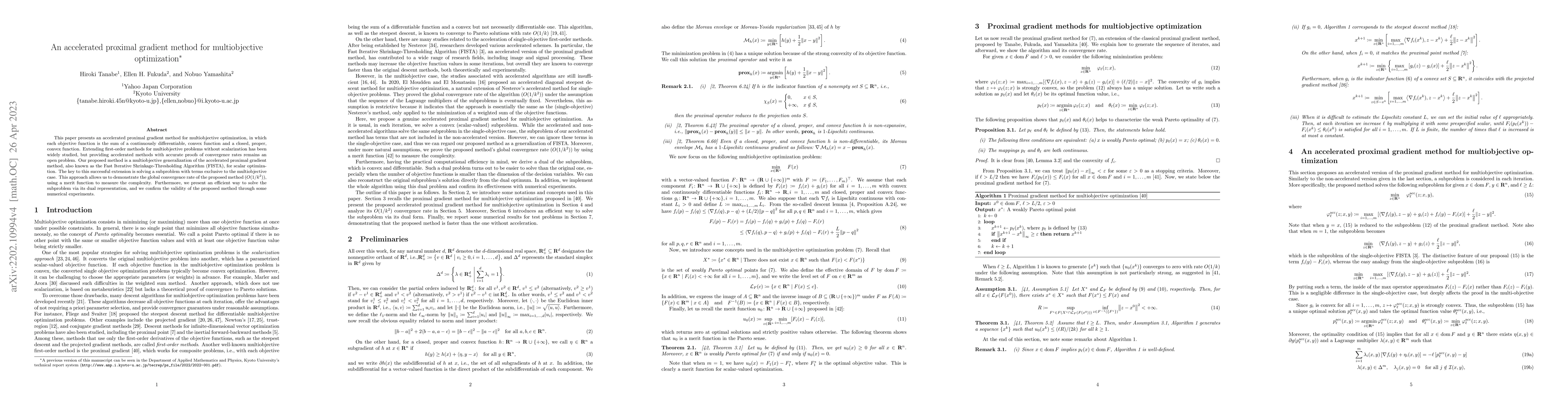 Thumbnail for An accelerated proximal gradient method for multiobjective optimization