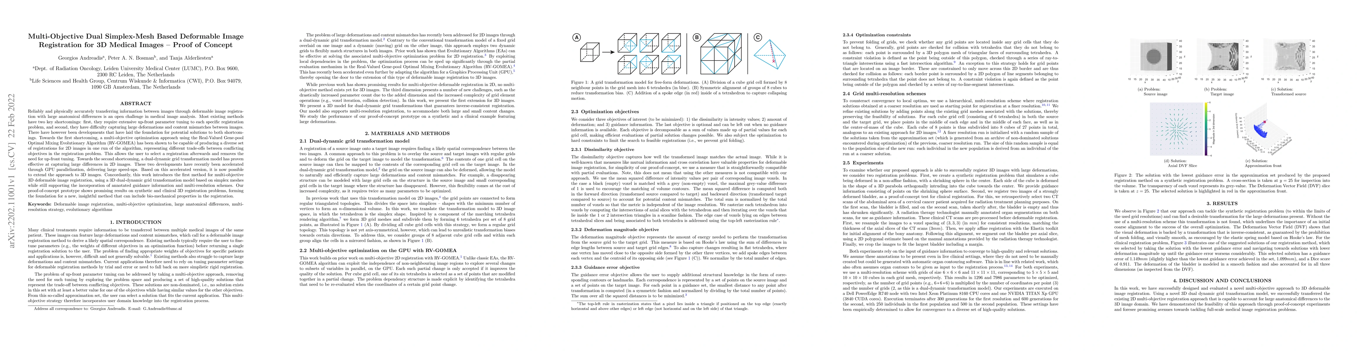 Thumbnail for Multi-Objective Dual Simplex-Mesh Based Deformable Image Registration
  for 3D Medical Images -- Proof of Concept