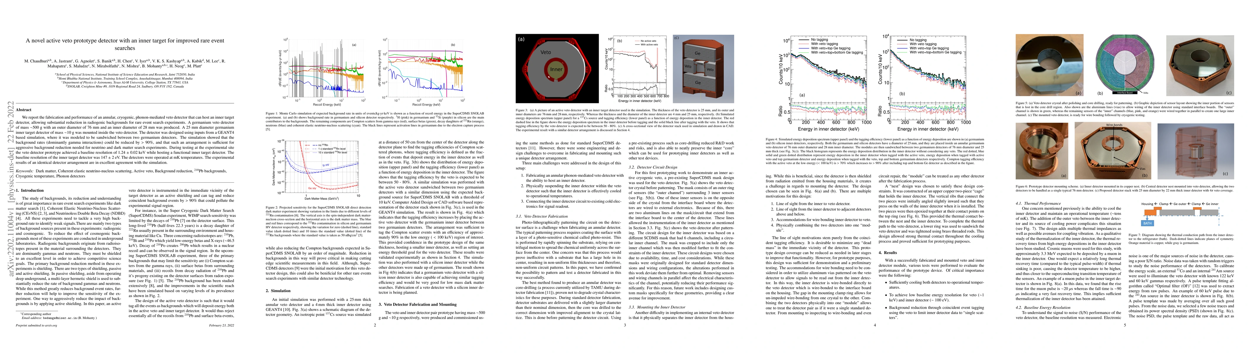 Thumbnail for A novel active veto prototype detector with an inner target for improved
  rare event searches