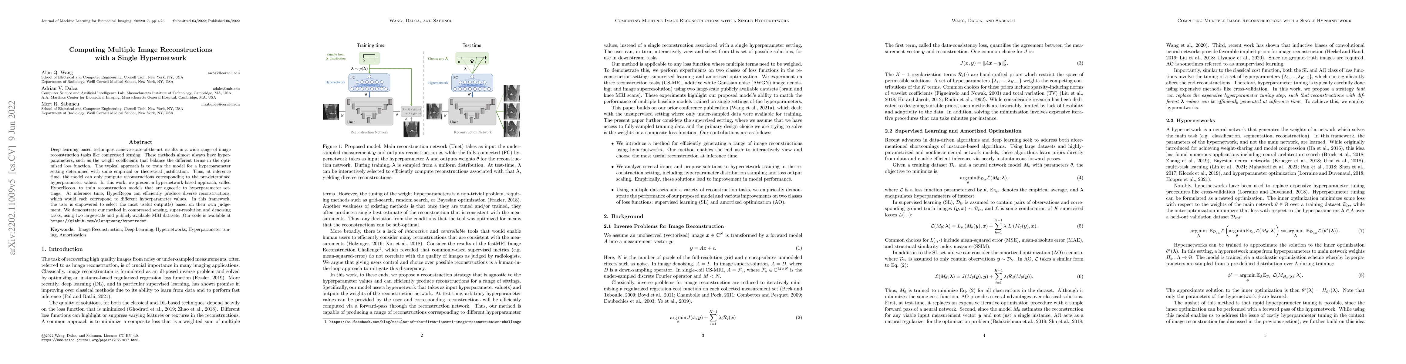 Thumbnail for Computing Multiple Image Reconstructions with a Single Hypernetwork
