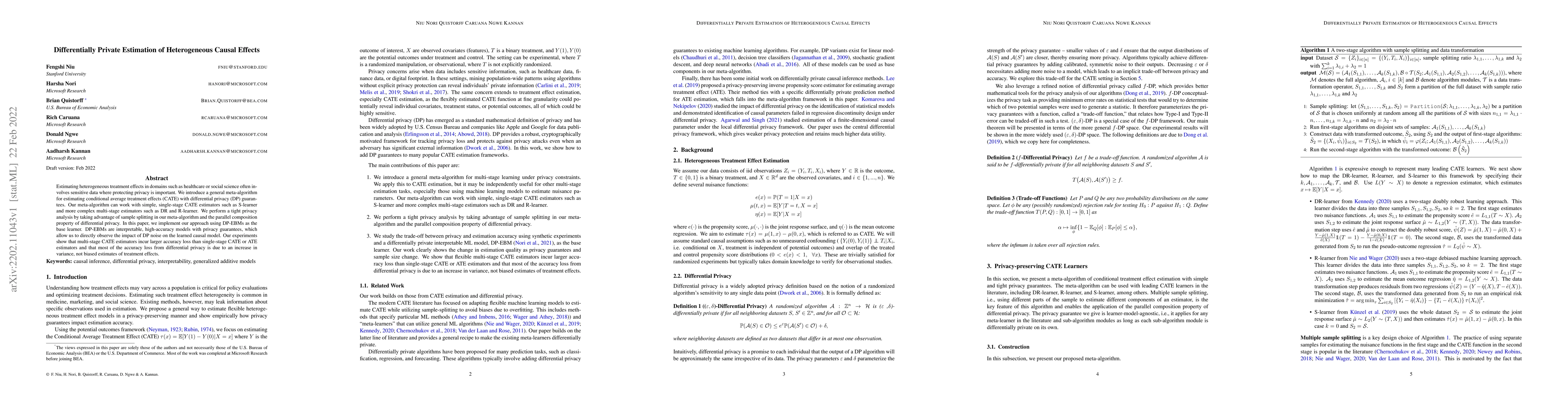 Thumbnail for Differentially Private Estimation of Heterogeneous Causal Effects