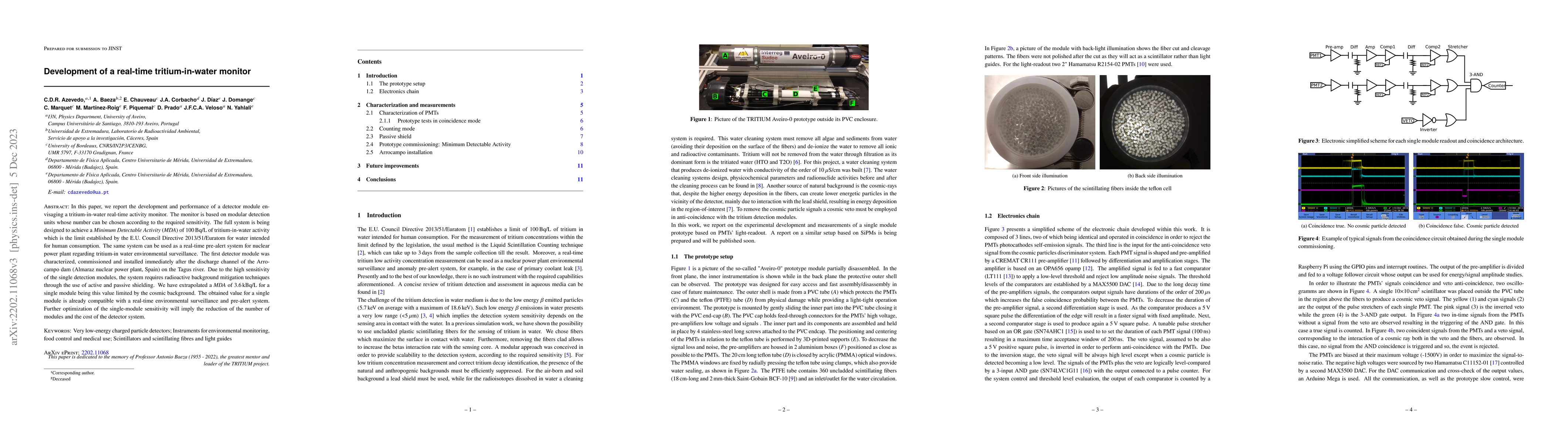 Thumbnail for Development of a real-time tritium-in-water monitor
