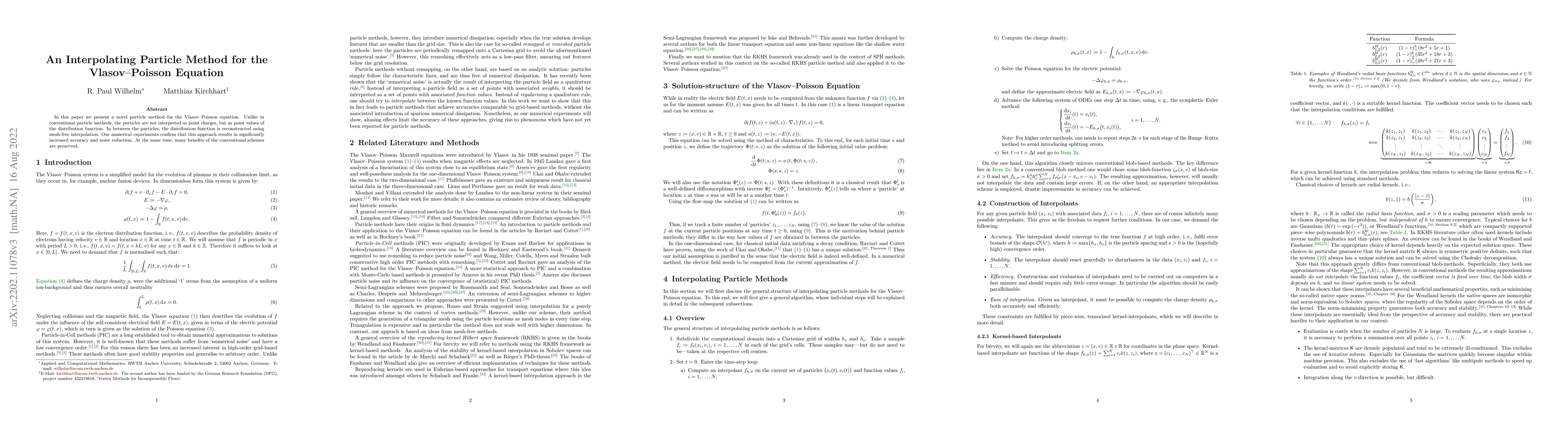Thumbnail for An interpolating particle method for the Vlasov-Poisson equation