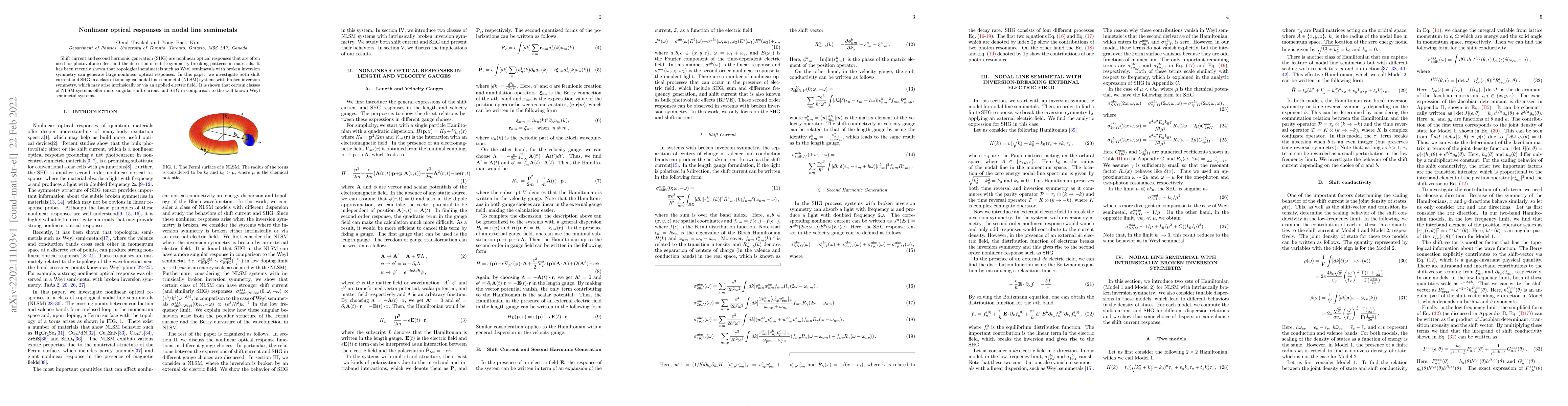 Thumbnail for Nonlinear optical responses in nodal line semimetals