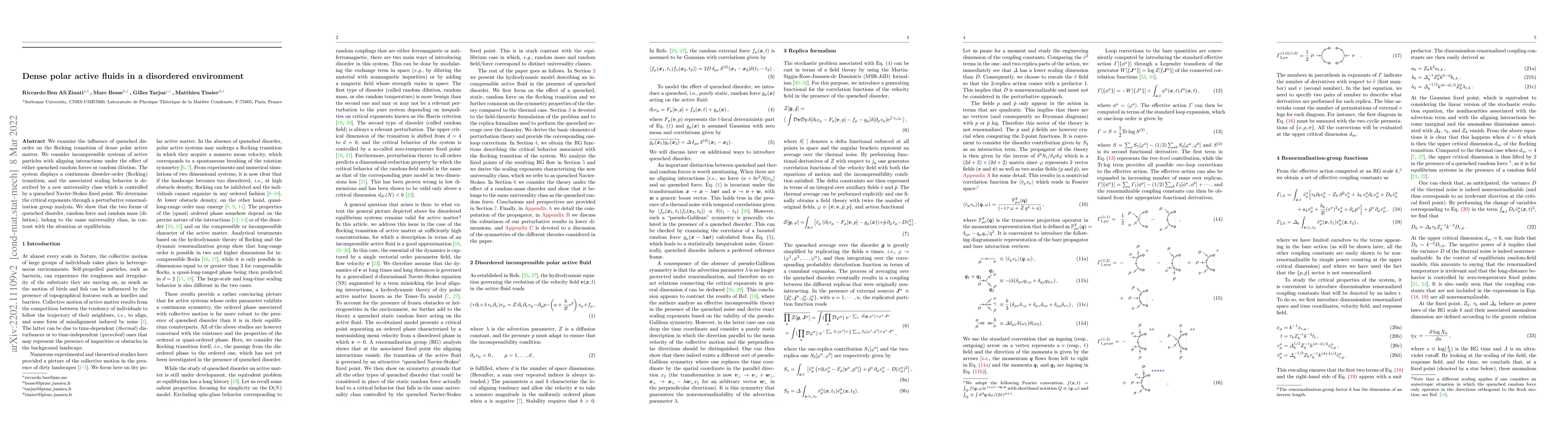 Thumbnail for Dense polar active fluids in a disordered environment