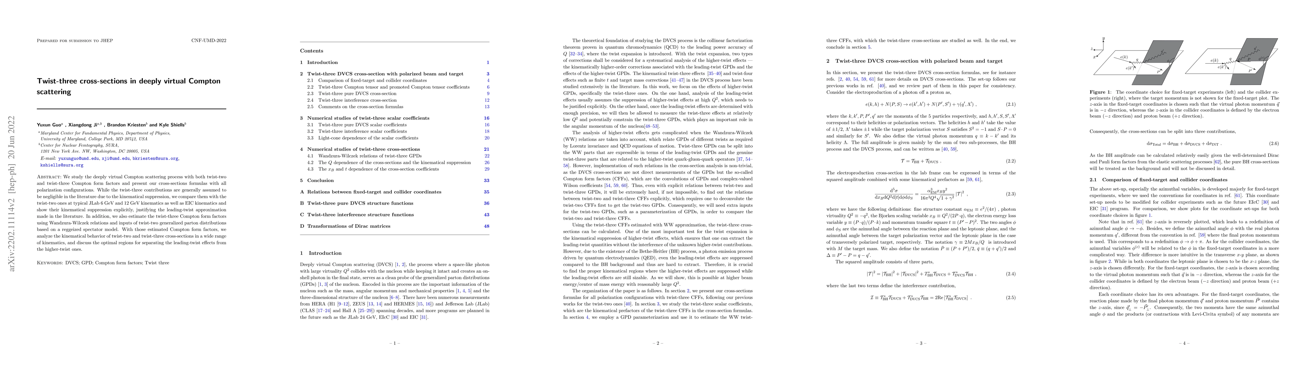 Thumbnail for Twist-three cross-sections in deeply virtual Compton scattering