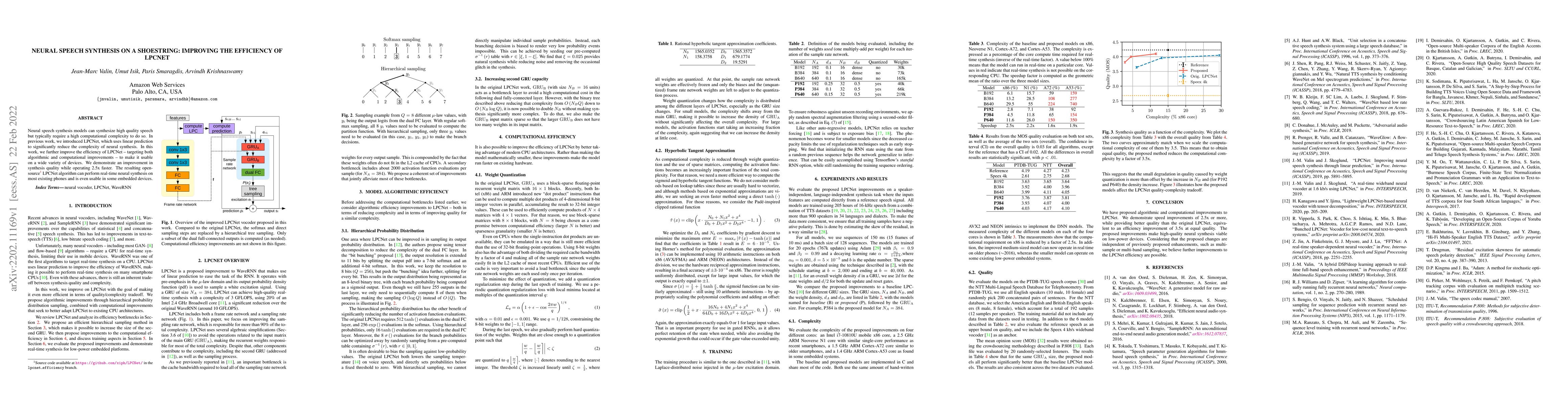 Thumbnail for Neural Speech Synthesis on a Shoestring: Improving the Efficiency of
  LPCNet