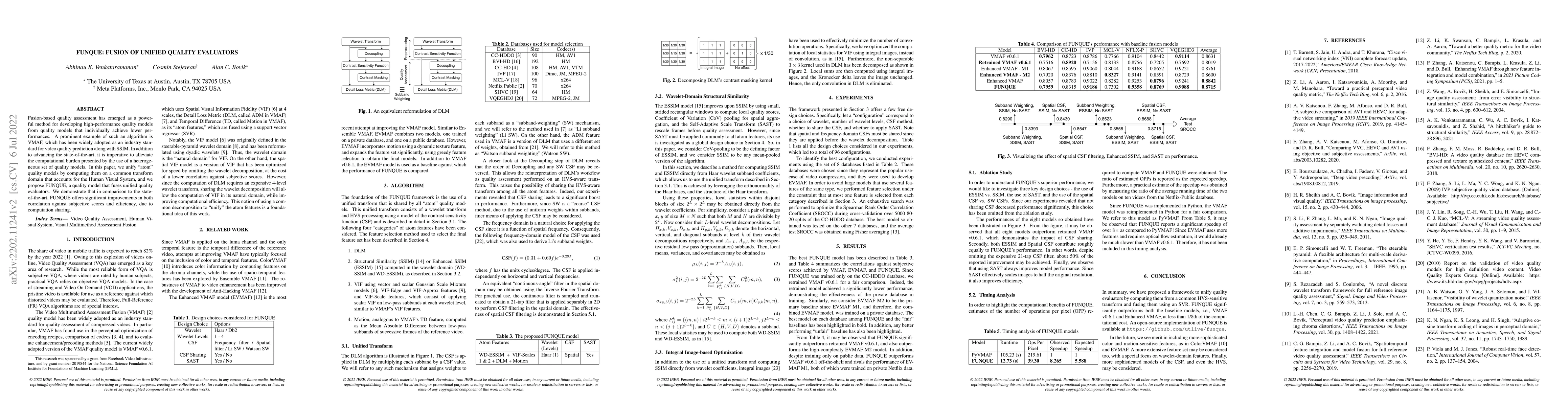Thumbnail for FUNQUE: Fusion of Unified Quality Evaluators
