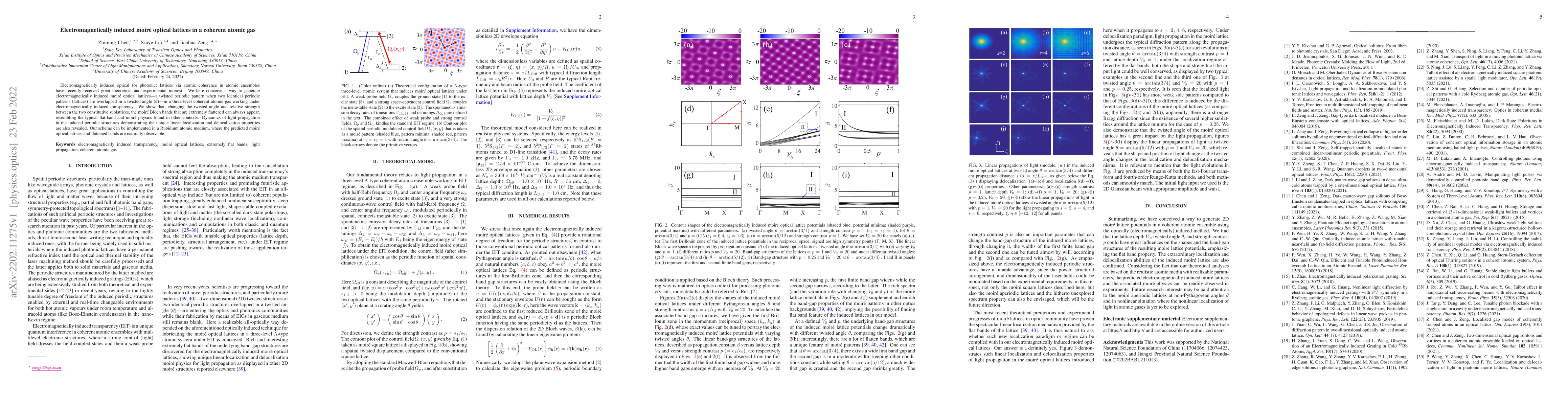 Thumbnail for Electromagnetically induced moir\'{e} optical lattices in a coherent
  atomic gas
