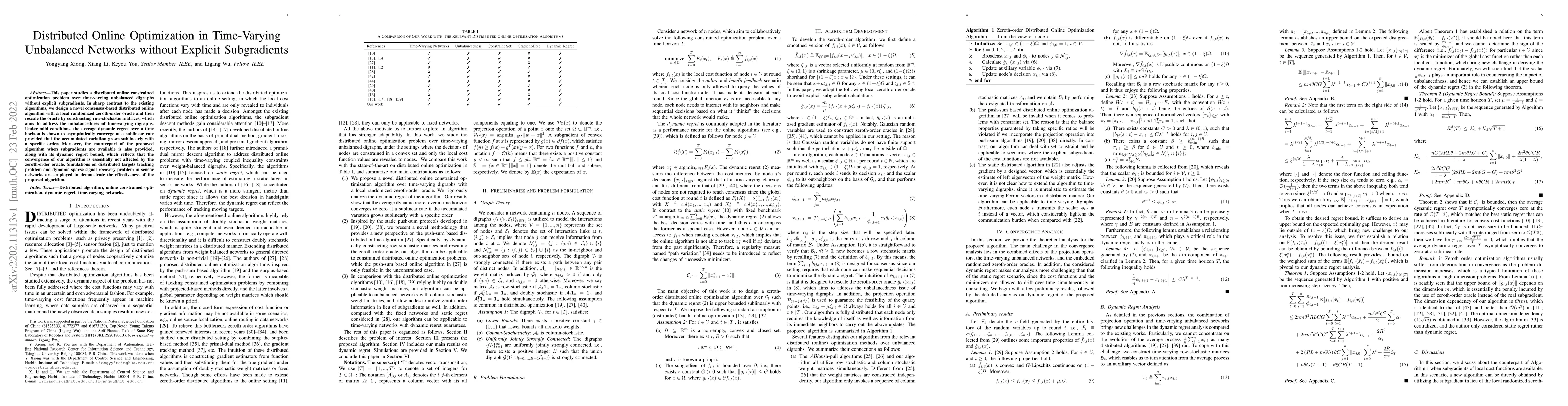 Thumbnail for Distributed Online Optimization in Time-Varying Unbalanced Networks
  without Explicit Subgradients