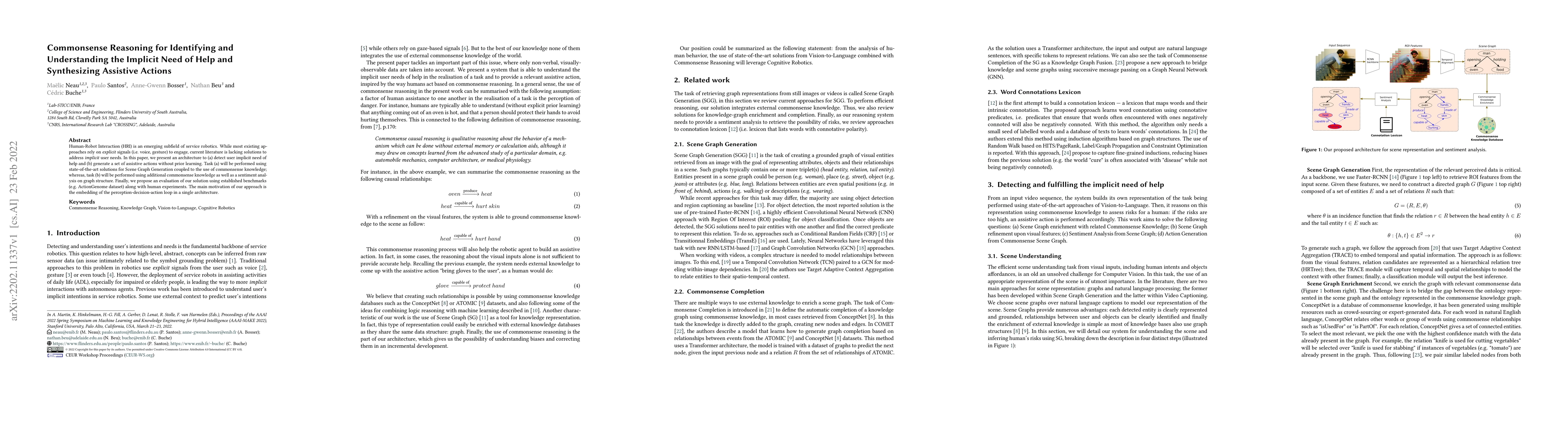 Thumbnail for Commonsense Reasoning for Identifying and Understanding the Implicit
  Need of Help and Synthesizing Assistive Actions