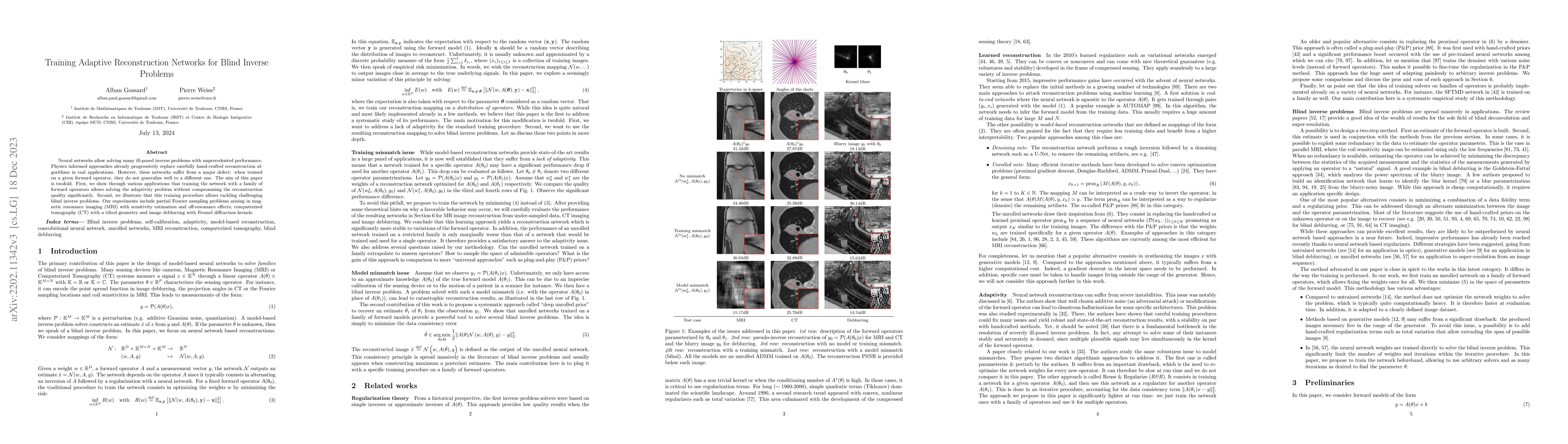 Thumbnail for Training Adaptive Reconstruction Networks for Blind Inverse Problems
