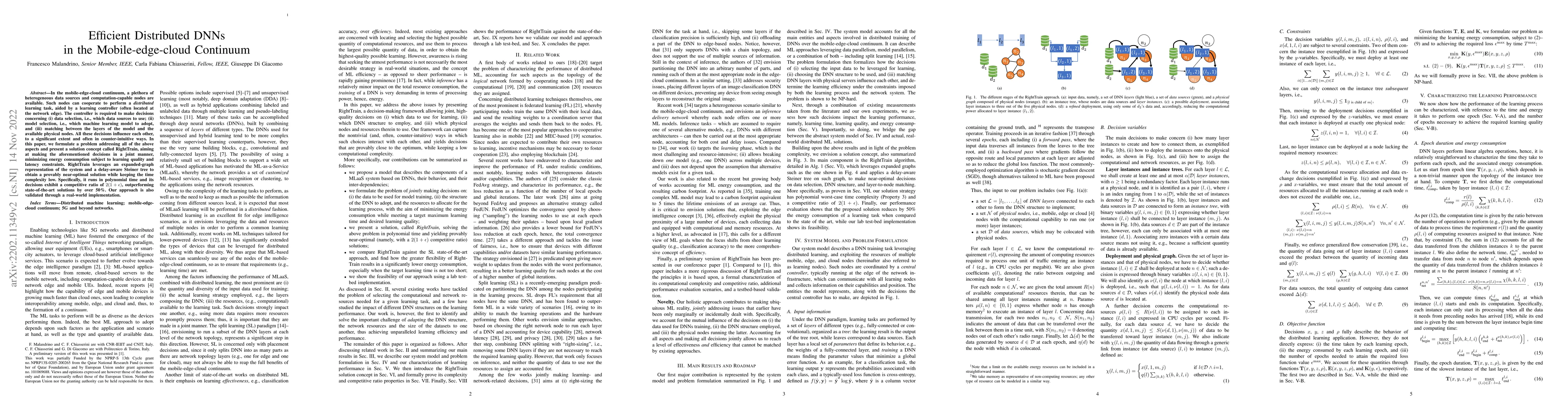 Thumbnail for Efficient Distributed DNNs in the Mobile-edge-cloud Continuum