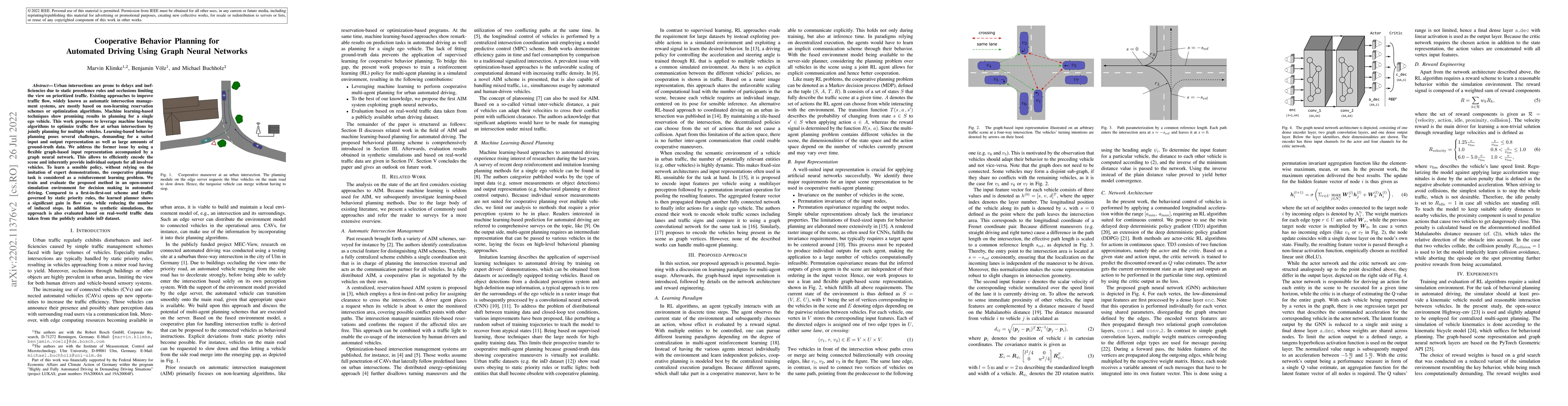 Thumbnail for Cooperative Behavior Planning for Automated Driving using Graph Neural
  Networks