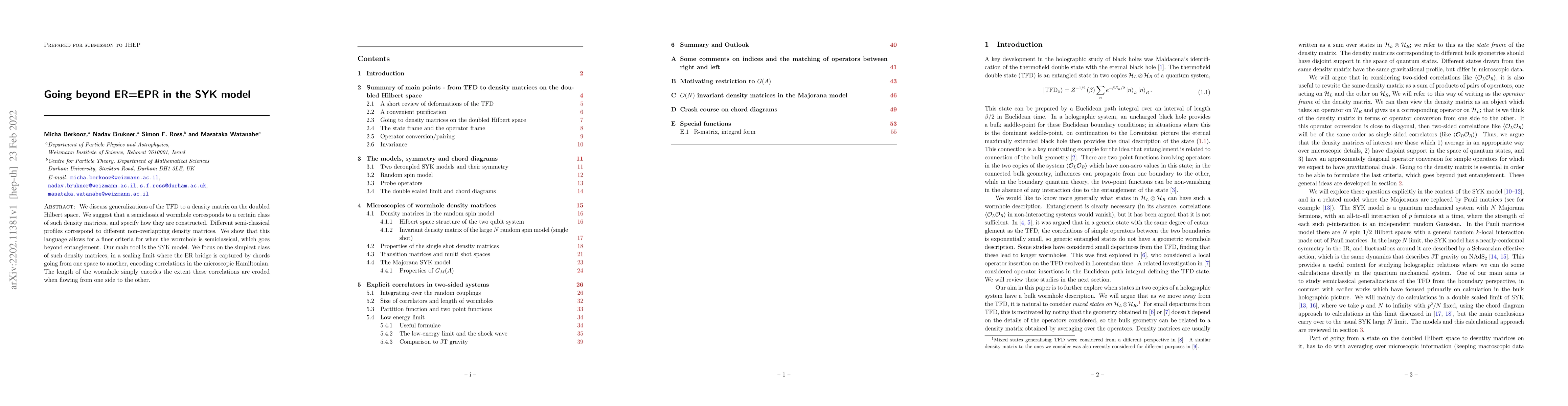 Thumbnail for Going beyond ER=EPR in the SYK model