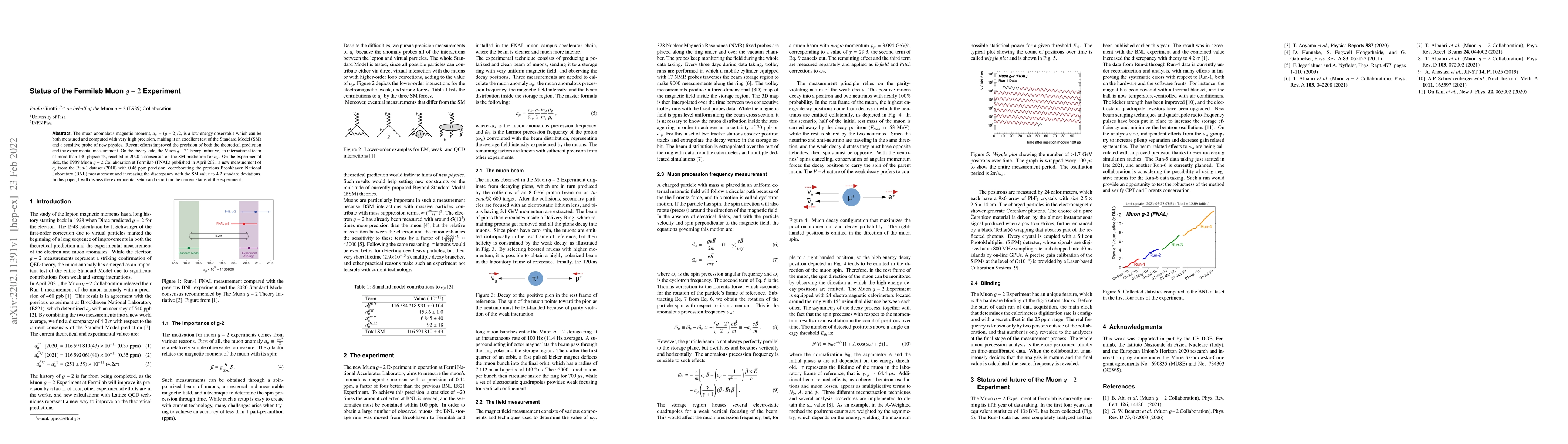 Thumbnail for Status of the Fermilab Muon $g-2$ Experiment