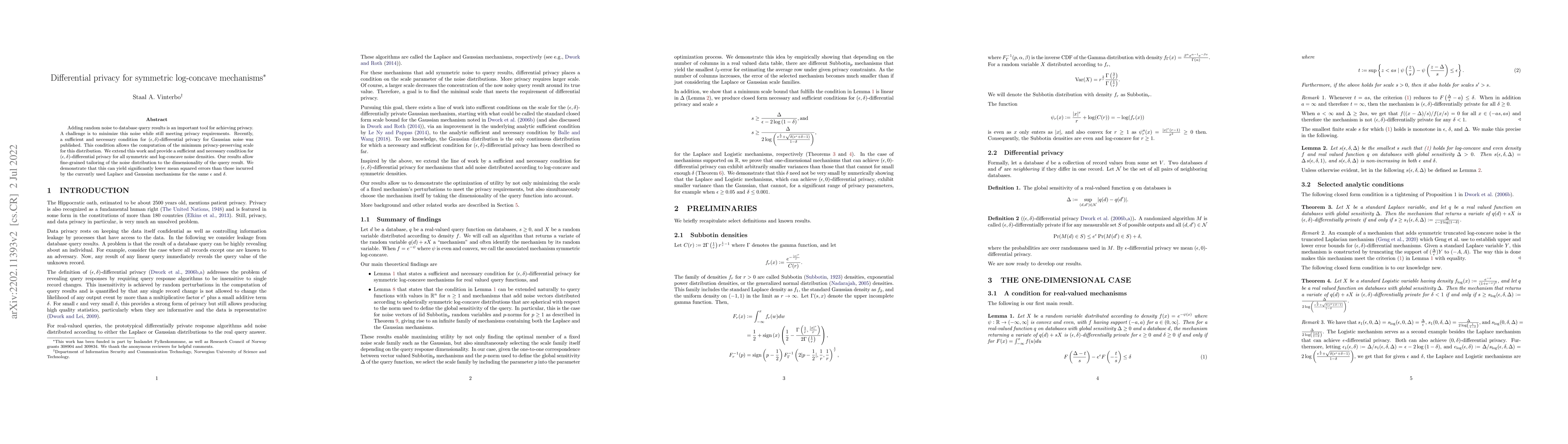 Thumbnail for Differential privacy for symmetric log-concave mechanisms