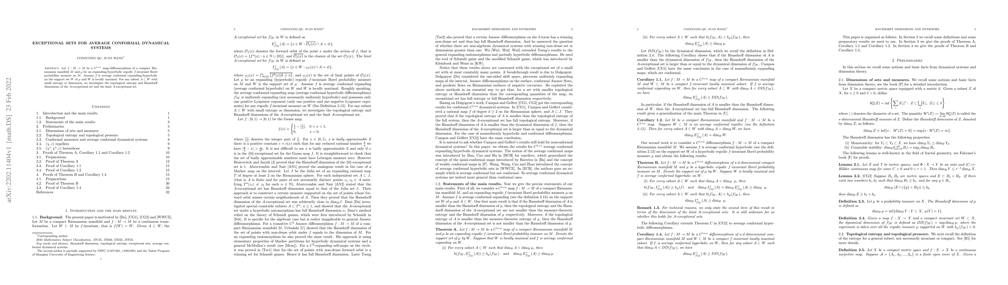 Thumbnail for Exceptional sets for average conformal dynamical systems