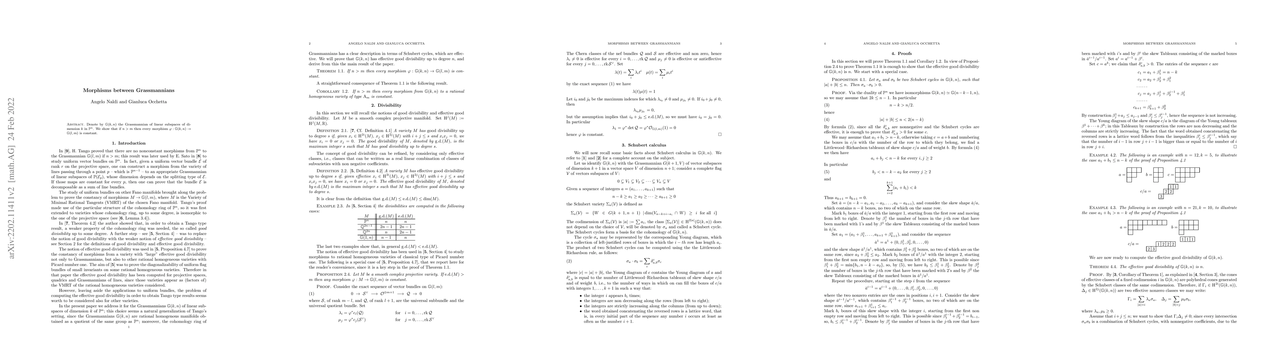 Thumbnail for Morphisms between Grassmannians