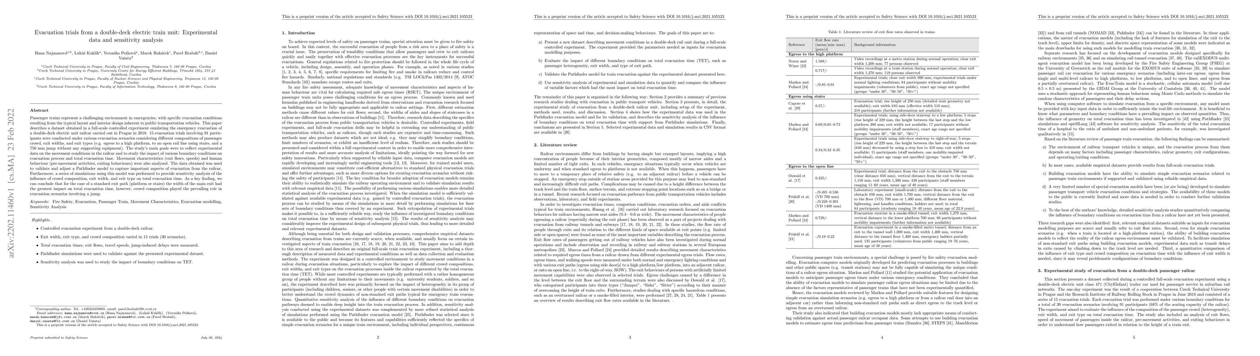 Thumbnail for Evacuation trials from a double-deck electric train unit: Experimental
  data and sensitivity analysis