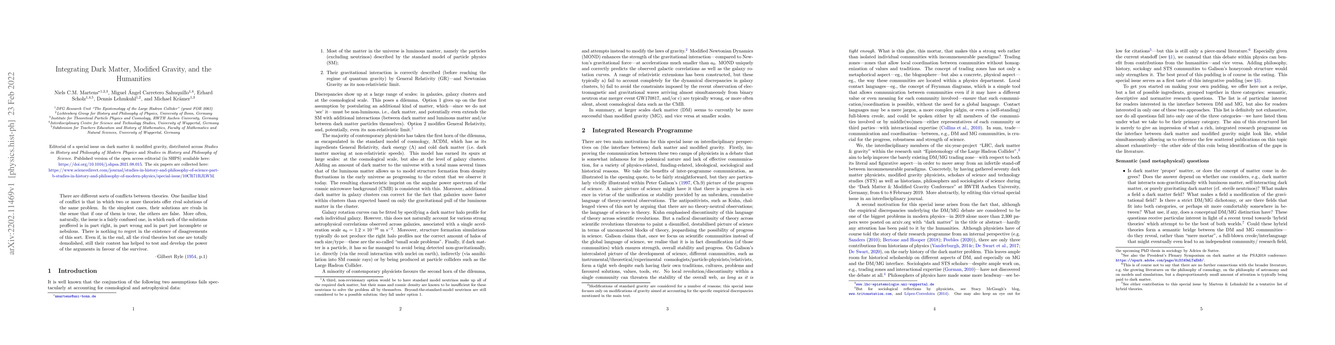 Thumbnail for Integrating Dark Matter, Modified Gravity, and the Humanities