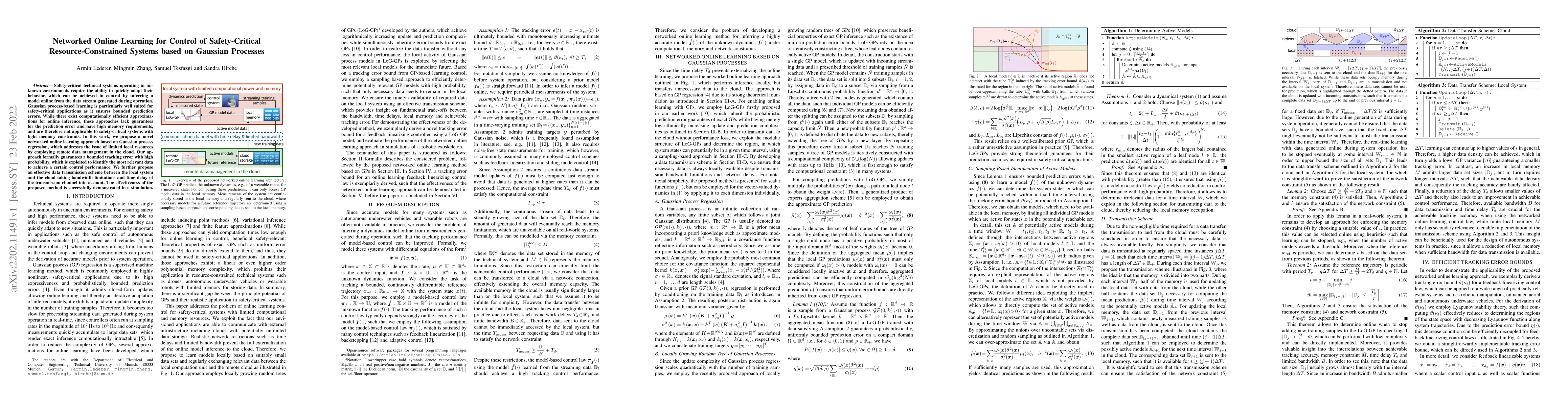 Thumbnail for Networked Online Learning for Control of Safety-Critical
  Resource-Constrained Systems based on Gaussian Processes